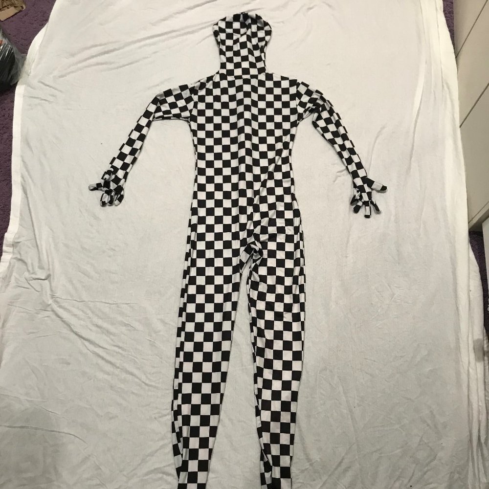 Black and White Checkered Body Suit